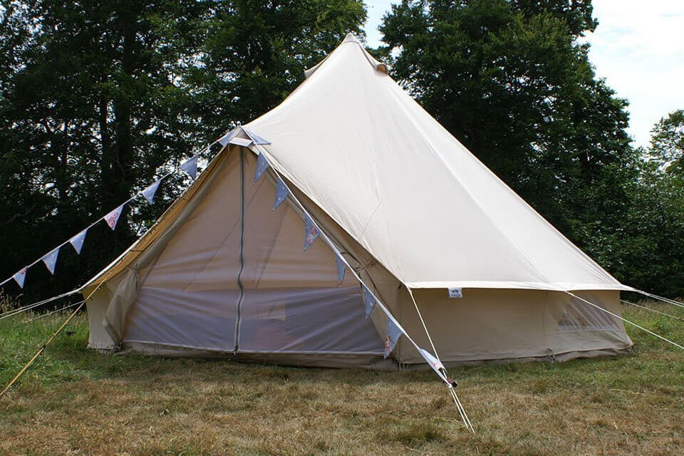 unfurnished bell tent