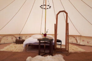 bridal bell tent for bride and groom